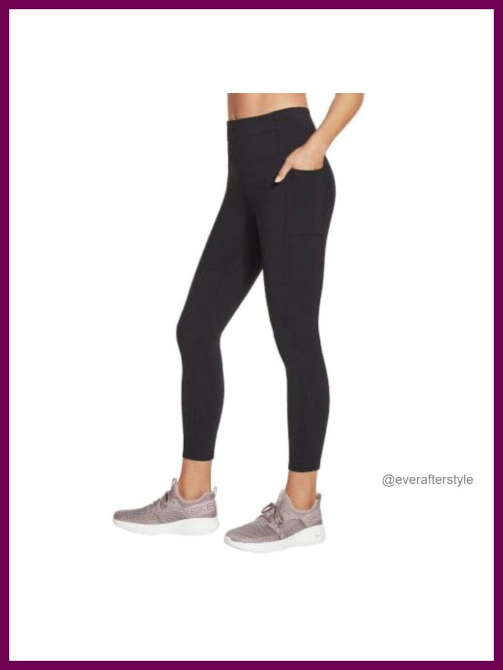 High Rise 7/8 Leggings with Pockets Nylon Spandex